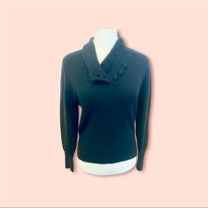 Vintage 80s black fuzzy sweater. Size small.